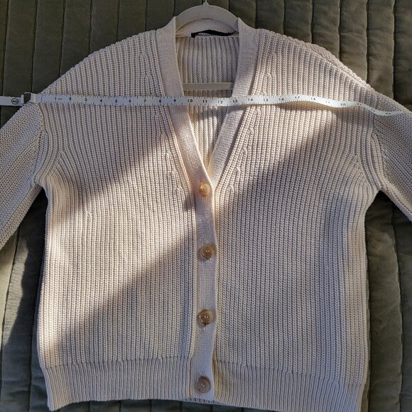JENNI KAYNE Cotton Cocoon Cardigan Ivory XS - Picture 11 of 14